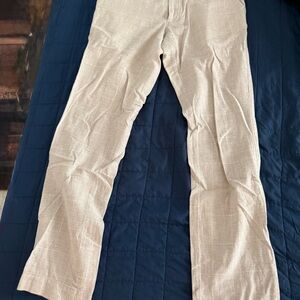 J. Crew Men's Beige Plaid Dress Pants